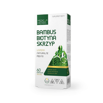 Bambus, Biotyna, Skrzyp, 60 kaps. - Medica Herbs