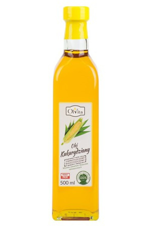 Olej kukurydziany tłoczony na zimno, 500 ml - OlVita 