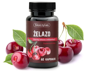 Żelazo 3 formy z wiśnią z wit. C, 60 kaps. vege - Skoczylas