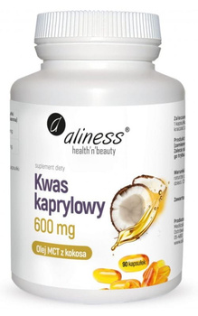 Aliness Kwas Kaprylowy 600mg 90 kapsułek