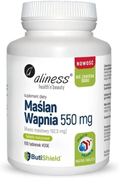 Aliness Maślan Wapnia 550 Mg Bez Sodu 100 Tabl