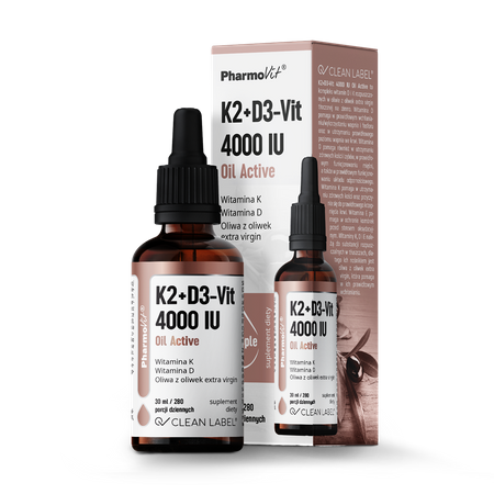 K2+D3-Vit 4000 IU Oil Active, 30 ml - Pharmovit