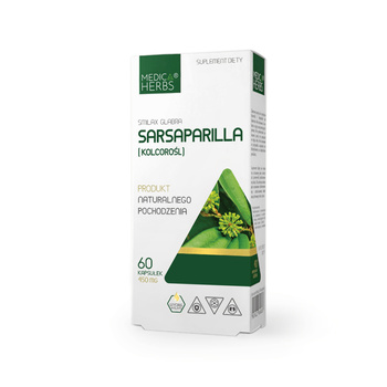 Sarsaparilla (Kolcorośl) 450 mg, 60 kaps. - Medica Herbs