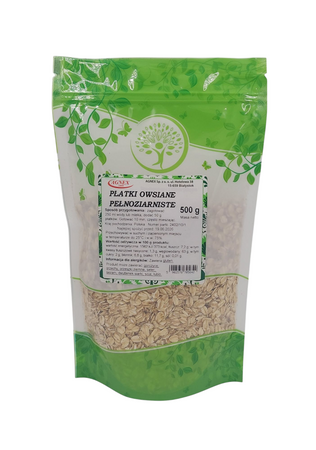 Płatki Owsiane Pełnoziarniste, 500 g - Agnex