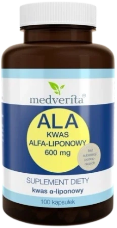 ALA Kwas Alfa-liponowy 600 mg - 100 kapsułek