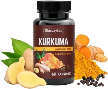 Kurkuma, piperyna + imbir, 60 kaps. vege - Skoczylas