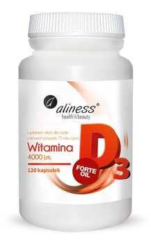 Witamina D3 Forte 4000 j.m, 120 kaps. - Aliness