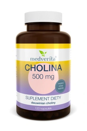 Cholina 500 mg, 120 kaps. - Medverita