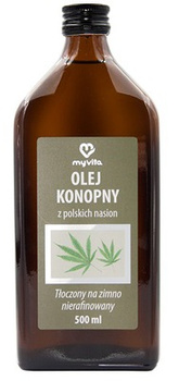 Olej konopny tłoczony na zimno, 500 ml - MyVita