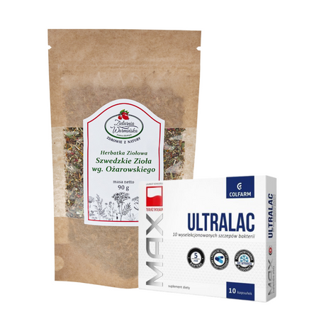 Zestaw SZWEDZKIE ZIOŁA WG OŻAROWSKIEGO + PROBIOTYK UltralaC Rich