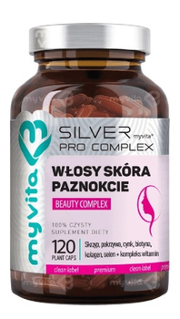 Silver Pro Complex, Włosy, Skóra, Paznokcie, 120 kaps. - MyVita