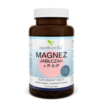 Magnez Jabłczan + P-5-P, 50 kaps. - Medverita