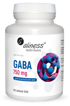 GABA 750 mg, 100 tabl. vege - Aliness
