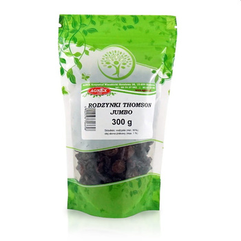 Rodzynki Thompson Jumbo, 300 g - Agnex
