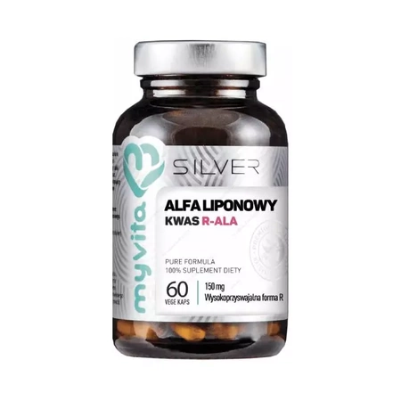 Silver Pure, Alfa Liponowy Kwas R-ALA 150 mg, 60 kaps. vege - MyVita 