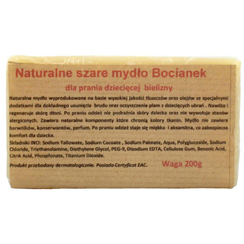Naturalne szare mydło Bocianek, 200 g - Carmen