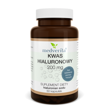 Kwas Hialuronowy 200 mg, 60 kaps. - Medverita