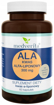 ALA Kwas Alfa-liponowy 300 mg, 60 kaps. - Medverita