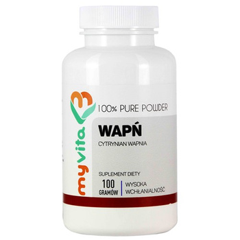 Wapń, Cytrynian Wapnia proszek, 100 g - MyVita