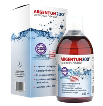 Srebro koloidalne Argentum 200, 200 ppm, 500 ml - Aura Herbals