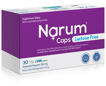 Narum Caps Lactose Free, 30 kaps. vege - Narum