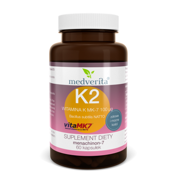 K2 witamina K vitaMK7® 100 µg, 60 kaps. - Medverita 