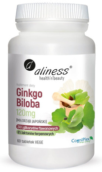 Ginkgo Biloba 120 mg, 60 tabl. vege - Aliness