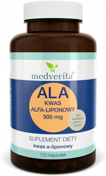 ALA Kwas Alfa-liponowy 300 mg, 120 kaps. - Medverita