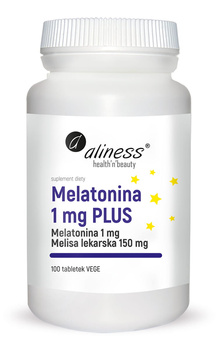 Melatonina 1 mg PLUS, 100 tabl. vege - Aliness