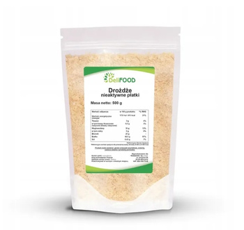Drożdże, Nieaktywne Płatki, 500 g - DeliFOOD