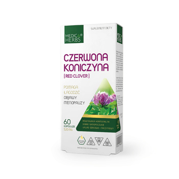 Czerwona Koniczyna (Red Clover) 520 mg, 60 kaps. - Medica Herbs