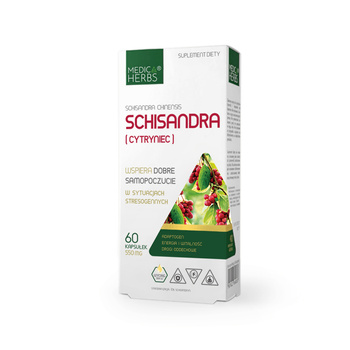 Schisandra (Cytryniec) 550 mg, 60 kaps. - Medica Herbs
