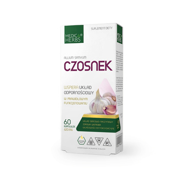 Czosnek 620 mg, 60 kaps. - Medica Herbs