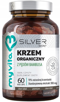 Silver Pure, Krzem organiczny z pędów bambusa, 60 kaps. vege - MyVita