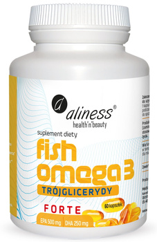 Fish Omega 3 Trójglicerydy FORTE, 60 kaps. - Aliness