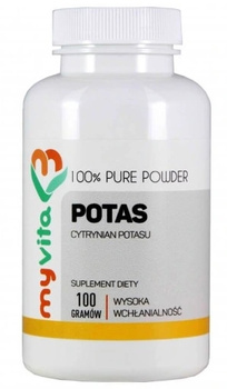 Potas cytrynian potasu proszek, 100 g - MyVita