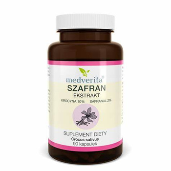 Szafran ekstrakt krocyna 10% safranal 2%, 90 kaps. - Medverita