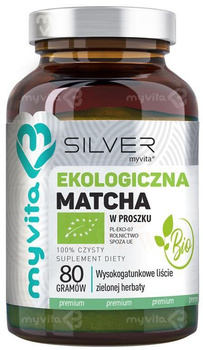 Silver Pure, Ekologiczna Matcha proszek, 80 g - MyVita