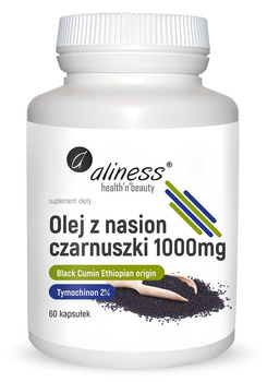 Olej Z Nasion Czarnuszki 1000 mg, 60 kaps. - Aliness