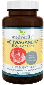 Ashwagandha 9%, 60 kaps. - Medverita 