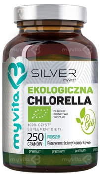 Silver Pure, Ekologiczna Chlorella proszek, 250 g - MyVita