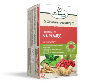 Herbatka Fix Na Pamięć w saszetkach, 20 szt. - Herbapol