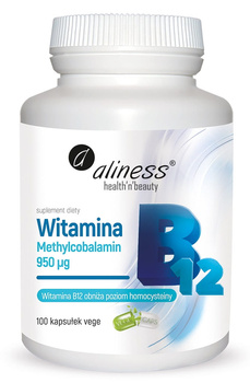 Witamina B12 950 mcg, 100 kaps. vege - Aliness 