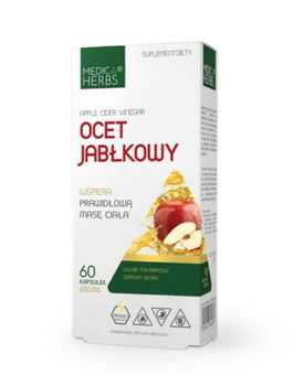 Ocet Jabłkowy 650 mg, 60 kaps. - Medica Herbs