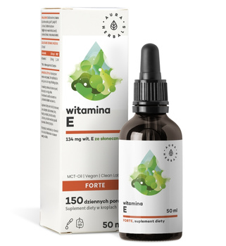 Witamina E 200 IU FORTE, MCT, 50 ml - Aura Herbals