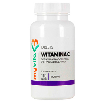 Witamina C bioflawonoidy + ekstrakt z dzikiej róży, 100 tabl. - MyVita