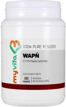 Wapń, Cytrynian Wapnia proszek, 500 g - MyVita