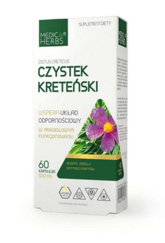 Czystek Kreteński 500 mg, 60 kaps. - Medica Herbs