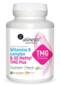 Witamina B Complex B-50 Methyl TMG Plus, 100 kaps. vege - Aliness 