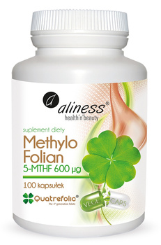 Methylo Folian 5-MTHF 600 mcg, 100 kaps. vege - Aliness